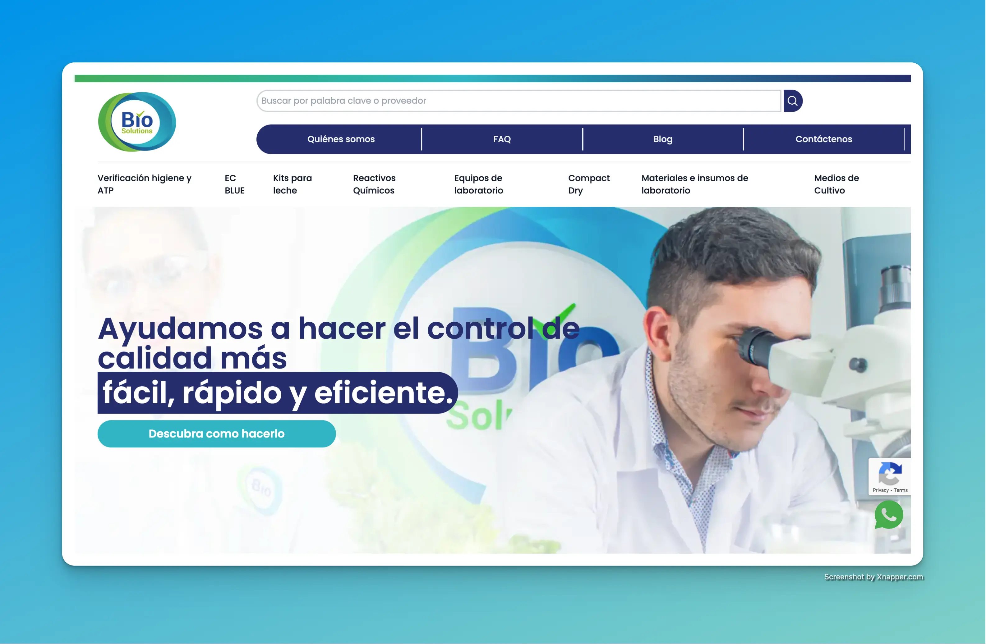 imagen del proyecto Biosolutions - Soluciones para el análisis microbiológico y aseguramiento de la calidad