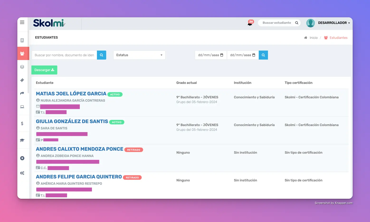 imagen del proyecto Sisacad - Sistema de gestión académica